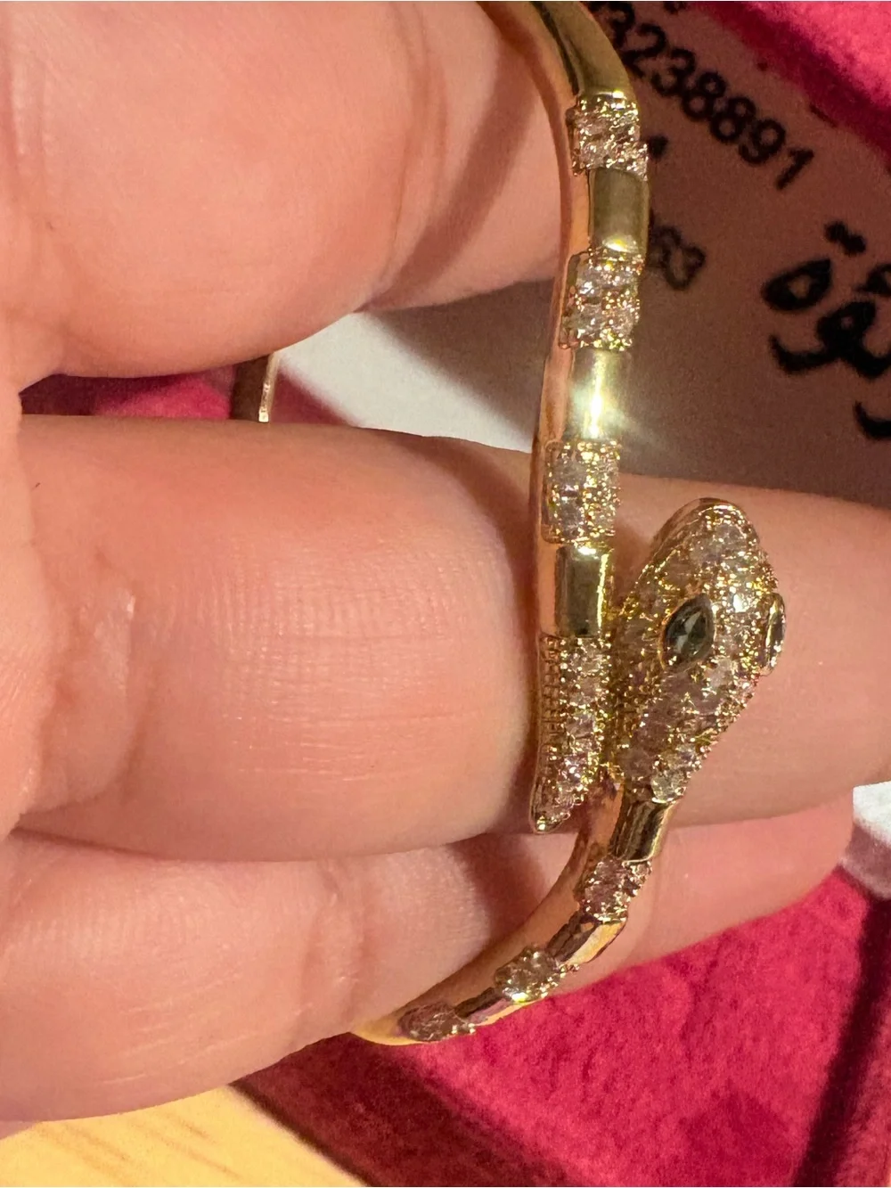 Snake cooper& Zirconium Bracelet Classic Nail Open Bangles